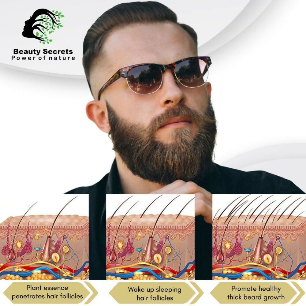 Beauty Secrets Premium Beard Growth Oil | Grocsy