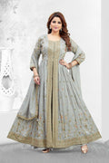 Joban Fashion Muslin Silk Grey Color Kurta Set | Grocsy
