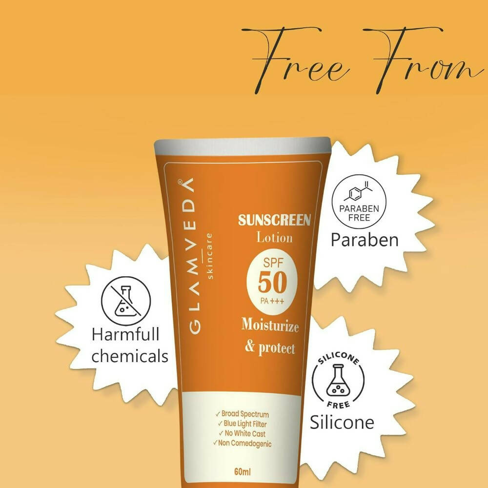 Glamveda Hybrid Sunscreen Lotion Spf 50 Pa+++ | Grocsy