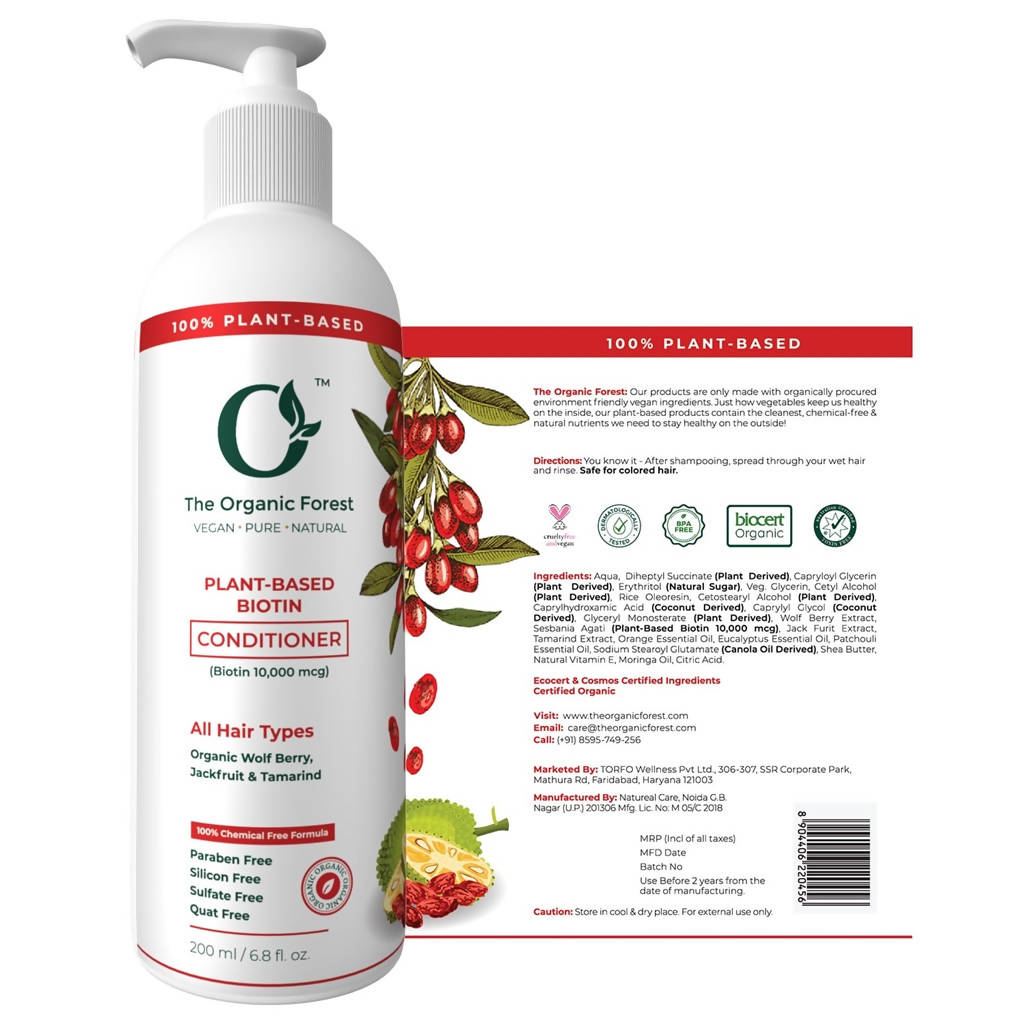 The Organic Forest Plant-Based Biotin Conditioner | Grocsy