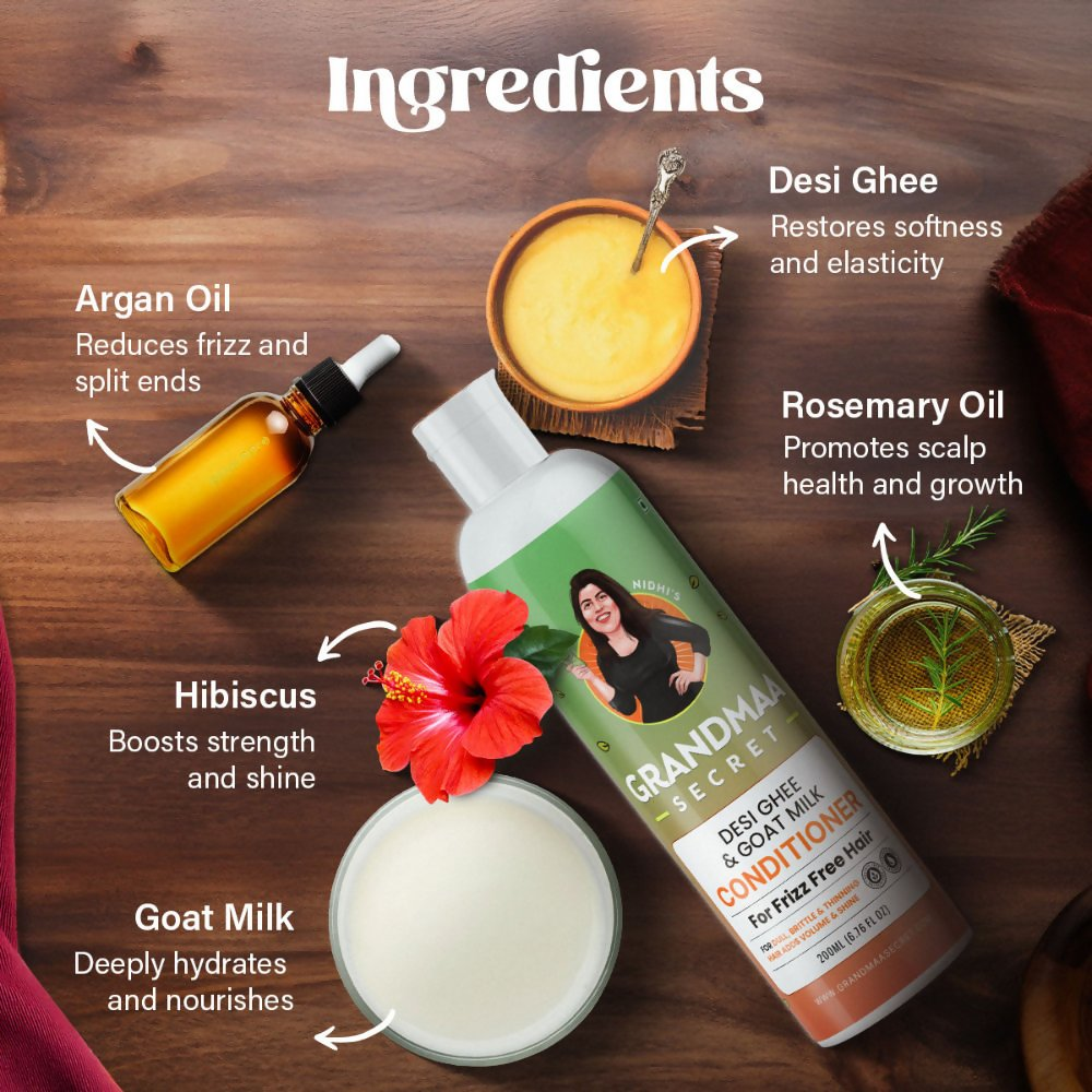 Nidhi's Grandmaa Secret Desi Ghee and Goat Milk Conditioner | Grocsy