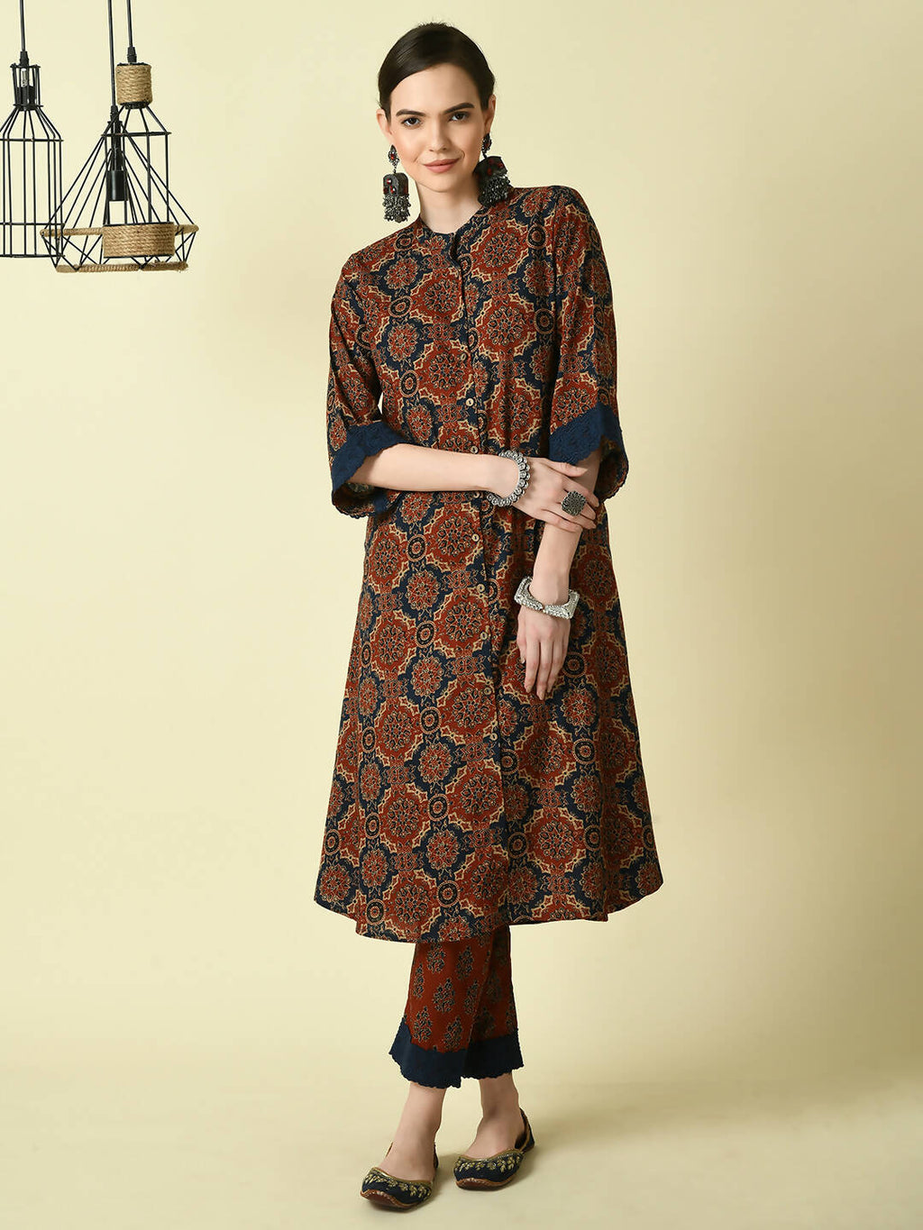 Myshka Women's Multi A-Line Printed Kurta | Grocsy