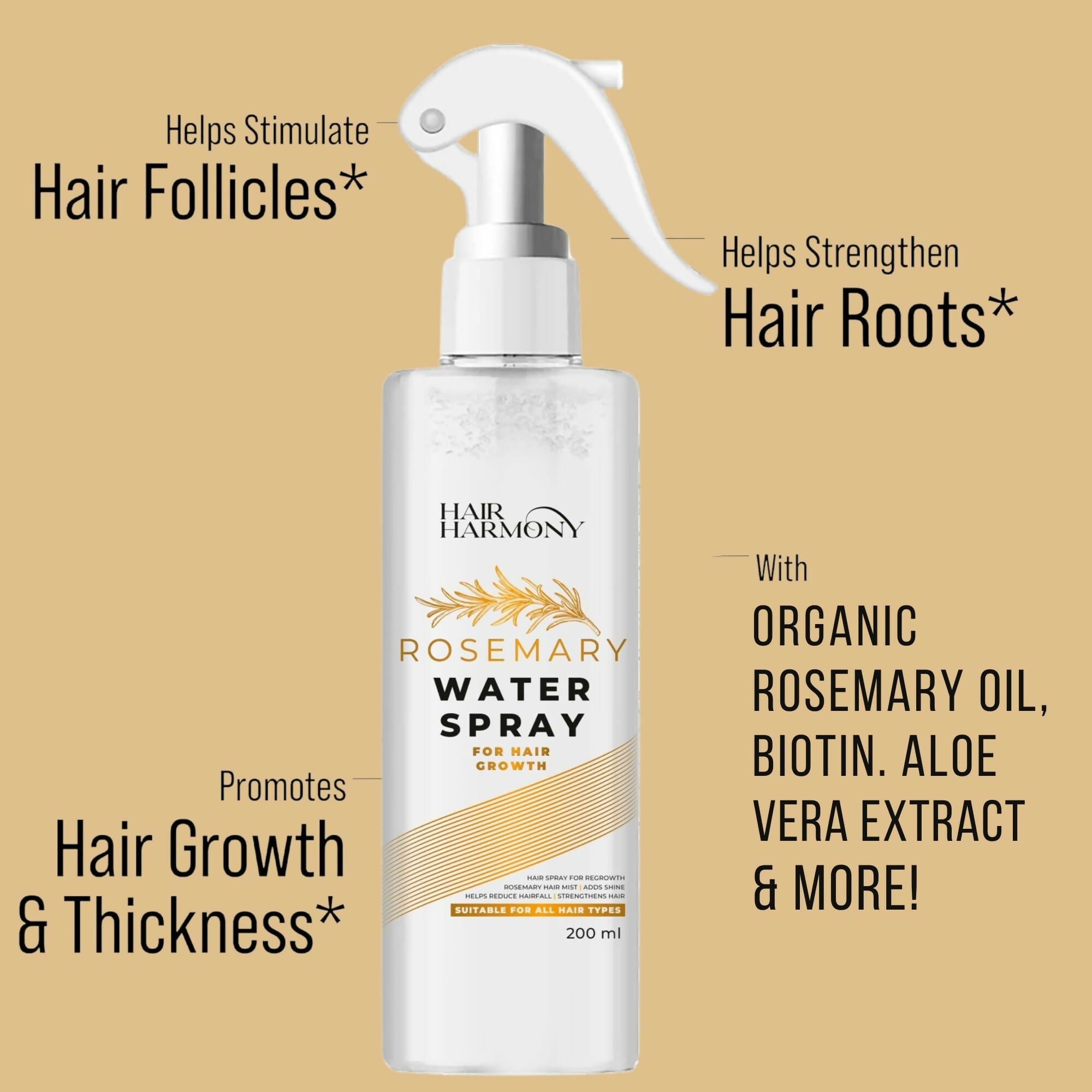 Hair Harmony Rosemary Water Spray For Hair Growth | Grocsy
