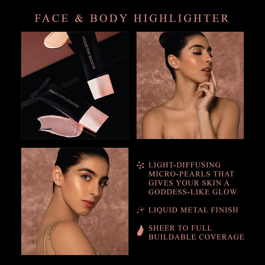 MyGlamm Manish Malhotra Beauty Face & Body Highlighter - Quartz | Grocsy