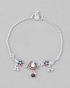 VOJ Set of 2 Traditional Stone Studded Anklet | Grocsy