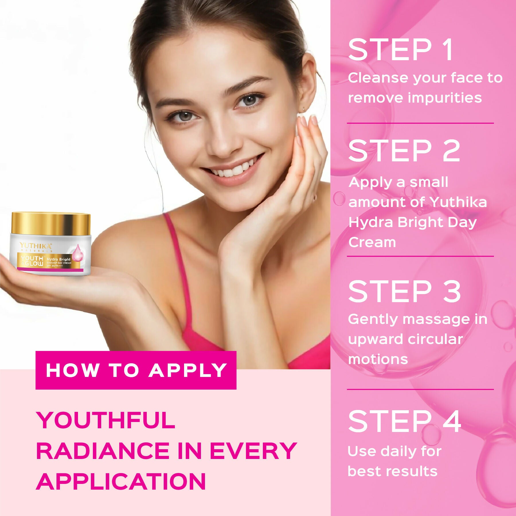 Yuthika Youth & Glow Day Cream For Women Spf30/Pa+++ | Grocsy