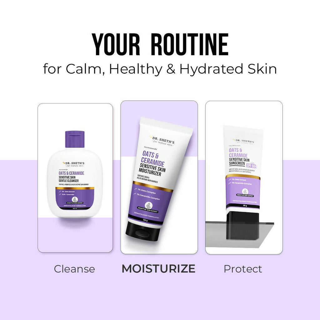 Dr. Sheth's Oats & Ceramide Sensitive Skin Moisturizer | Grocsy