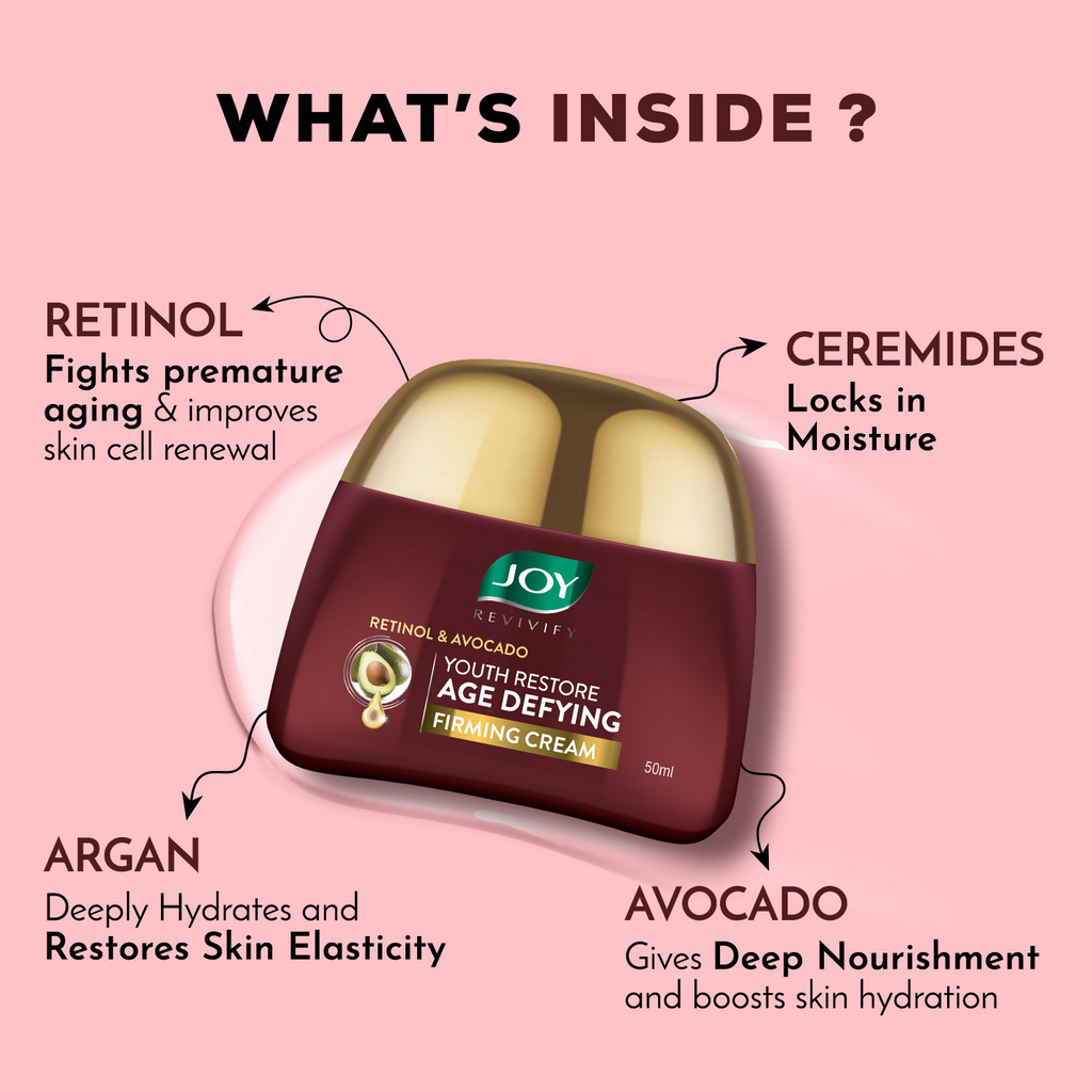 Joy Anti Ageing Face Cream with Retinol Ceramide & Avocado | Grocsy
