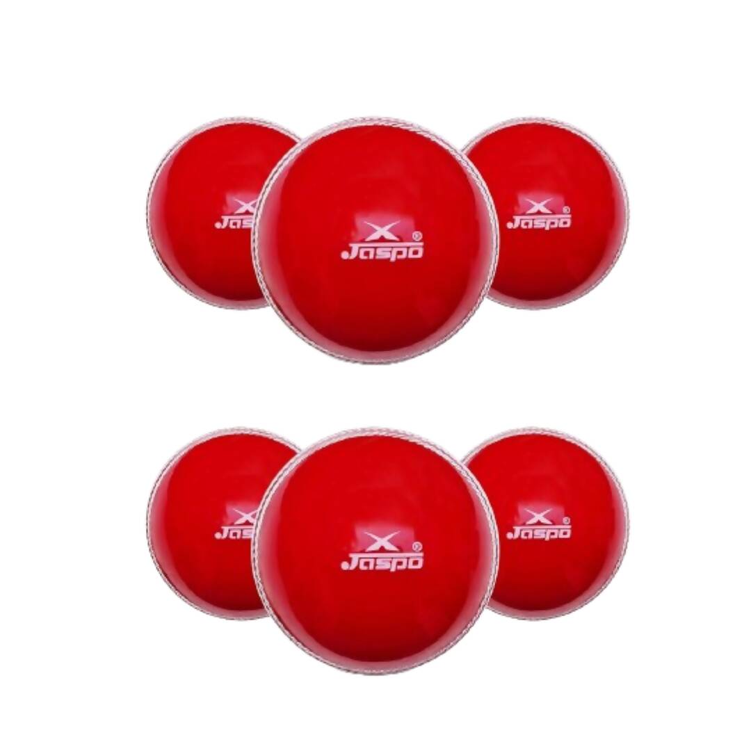 Jaspo T-20 Red Soft Cricket Ball (Pack of 6) | Grocsy