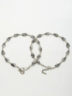 NVR Women's Set of 2 Silver-Plated Elephant Design Anklets | Grocsy