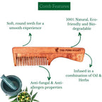The Pure Story Oil Infused Neem Wood Handle Comb | Grocsy