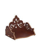eCraftIndia Brown Decorative Beautiful Wooden Pooja Temple | Grocsy