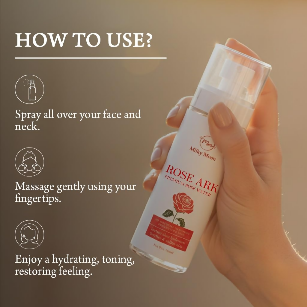 Milky Moon Rose Ark Premium Rose Water/Face Toner | Grocsy