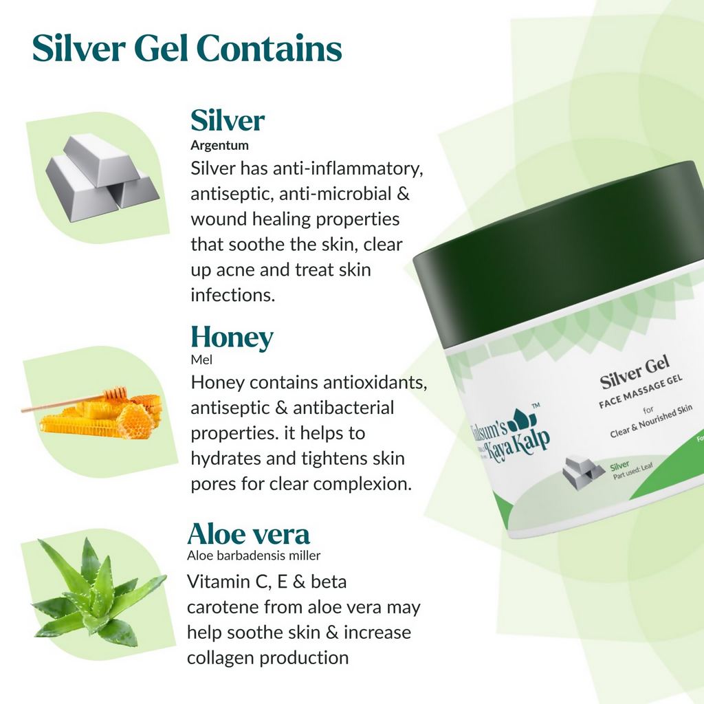 Kulsum's Kaya Kalp Silver Gel For Clear & Nourished Skin | Grocsy