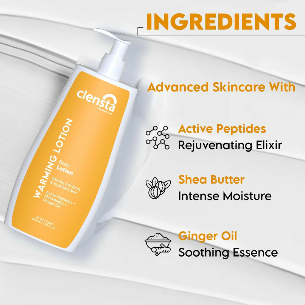Clensta Warming Body Lotion With Ginger Oil | Grocsy