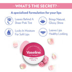 Vaseline Deep Moisture Lotion With Rosy Lip Tin For Moisturized Skin & Sheer Pink Tint | Grocsy