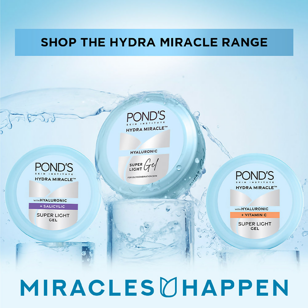 Ponds Hydra Miracle Super Light Gel With Hyaluronic Acid & Vitamin C | Grocsy