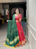 DEIANA'S Beautiful Pure Gaji Silk Weaving Lehengha Choli - Red | Grocsy