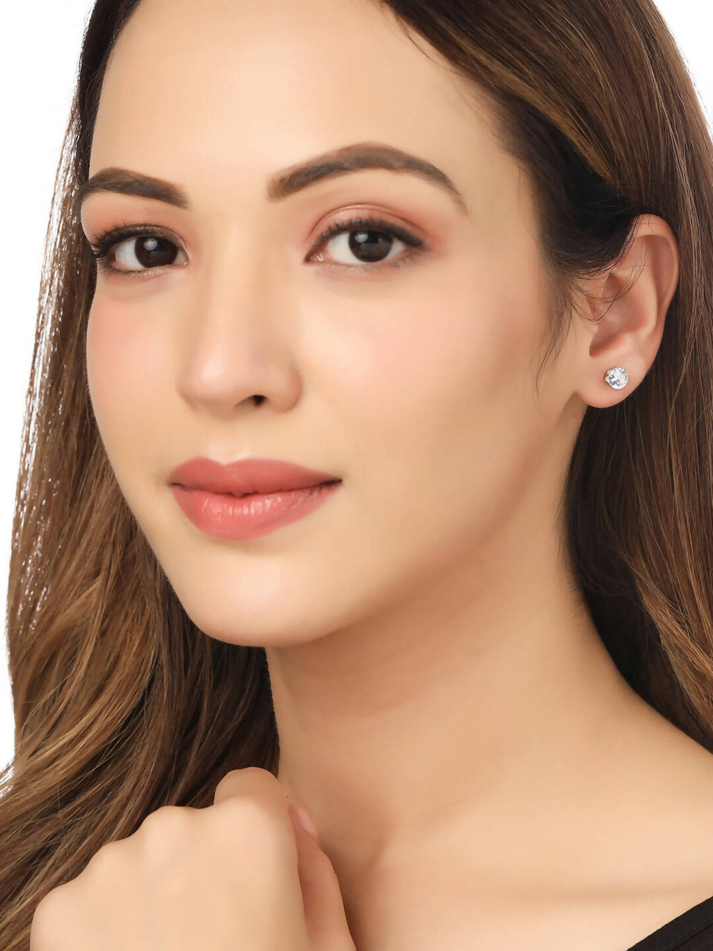 NVR Women Cz Studded Studs Earrings | Grocsy