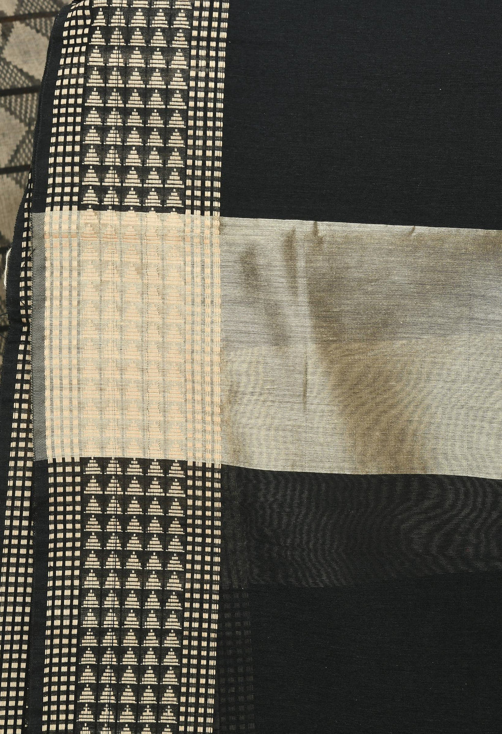 Mominos Fashion Moeza Women's Handloom Cotton Black Dupatta | Grocsy
