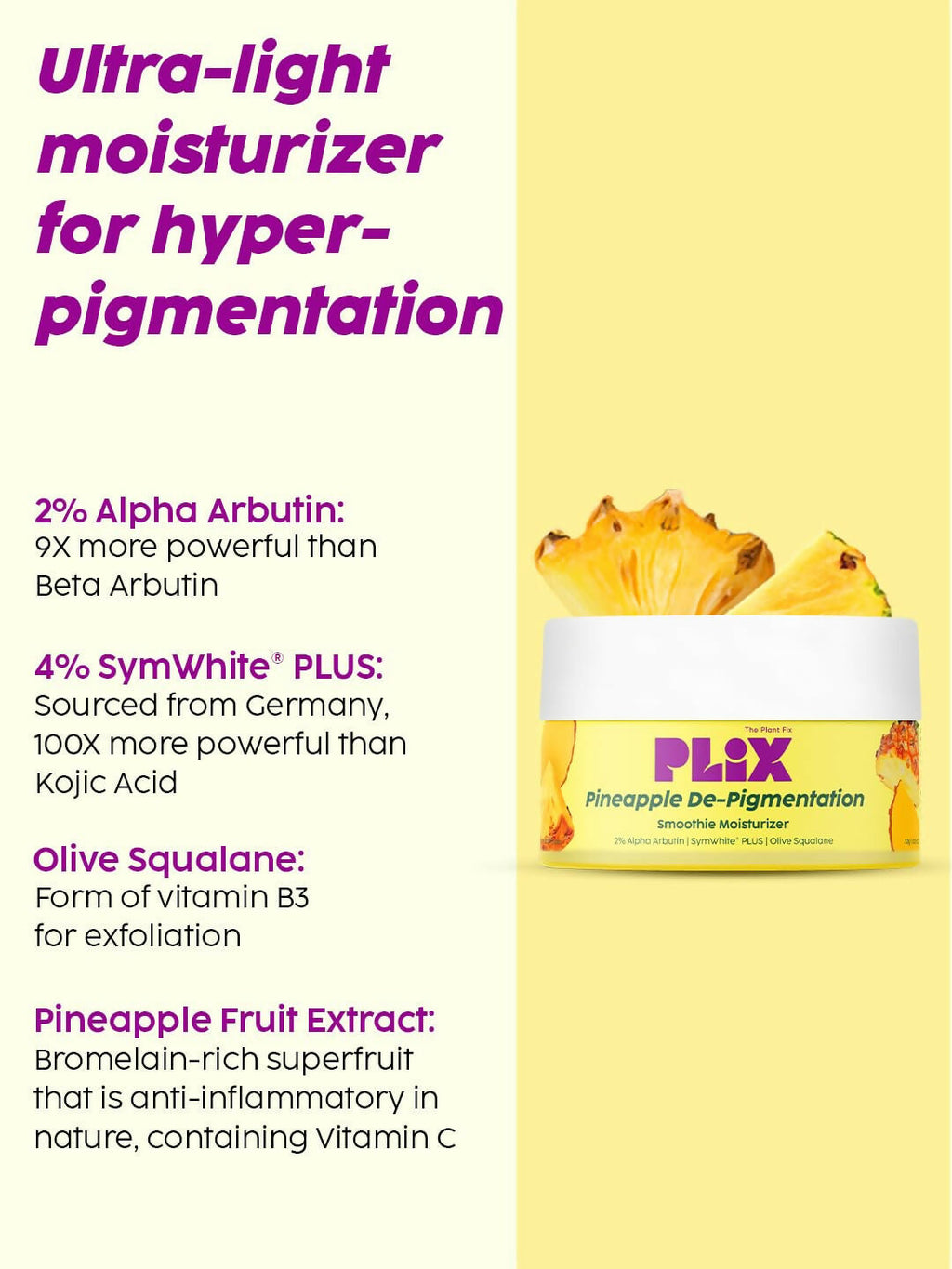 PLIX The Plant Fix Pineapple Pigmentation Skincare Regime Combo For Dark Spot Removal | Grocsy