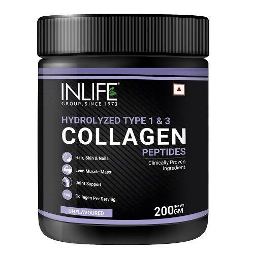 Inlife Hydrolyzed Type 1 & 3 Collagen Peptides Powder | Grocsy