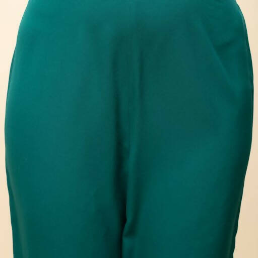FIORRA Women's Teal Blue Crepe A-Line Kurta Pant with Dupatta | Grocsy