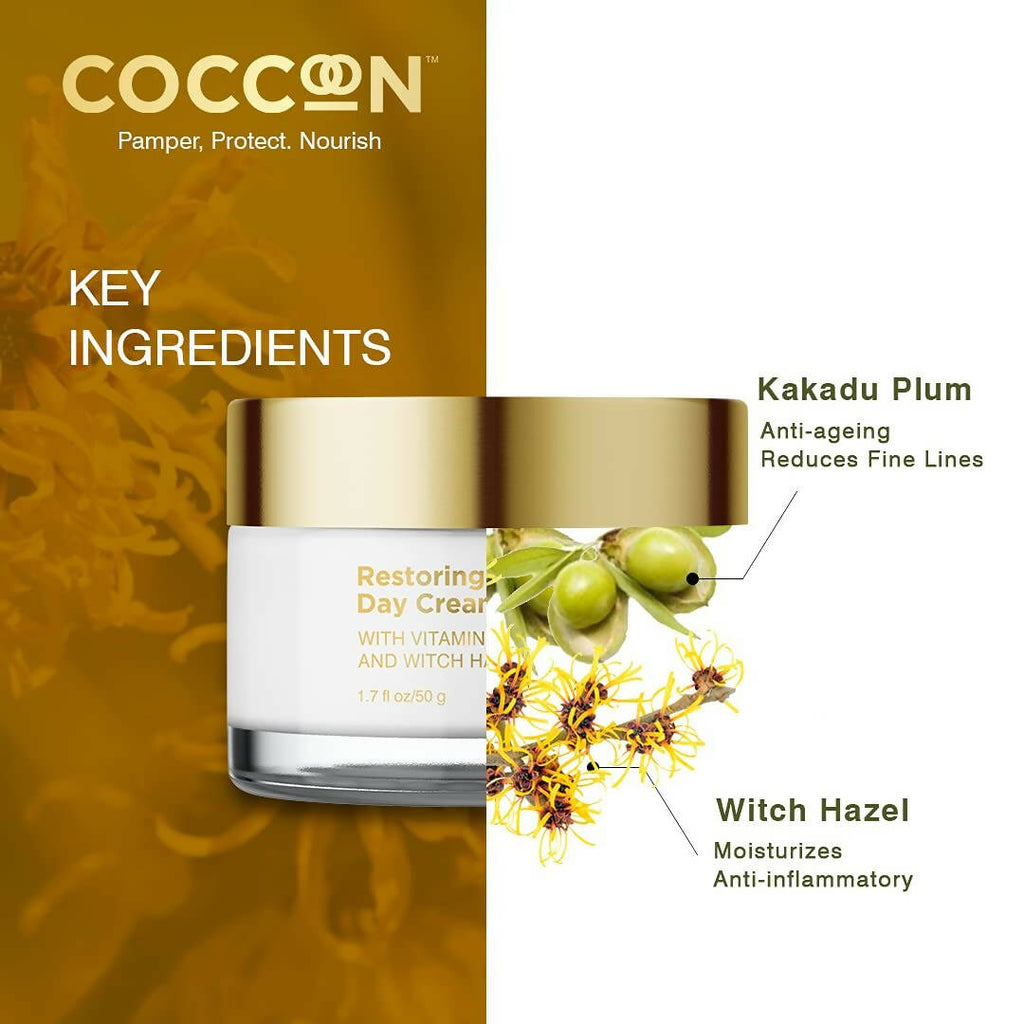 Coccoon Restoring Day Cream With Vitamin C Kakadu Plum and Witch Hazel | Grocsy