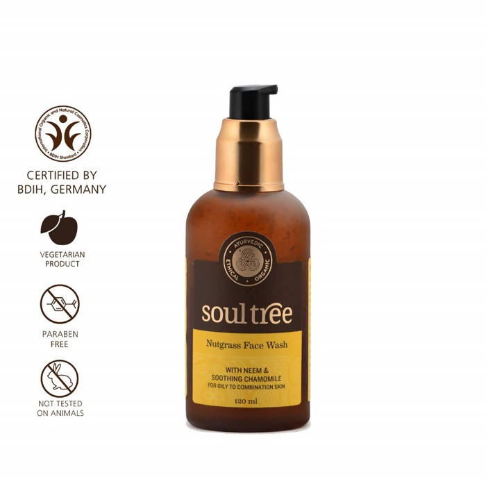 Soultree Nutgrass Face Wash With Neem & Soothing Chamomile | Grocsy