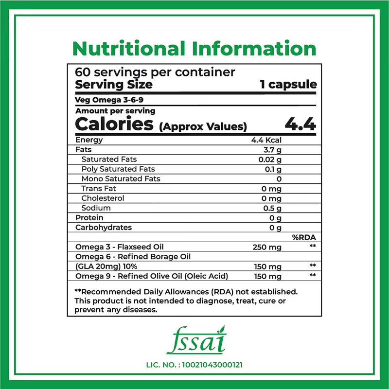 Boldfit Omega 3 6 9 Vegetarian Capsules | Grocsy