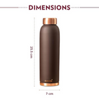 Borosil Colour Copper bottle - Brown | Grocsy