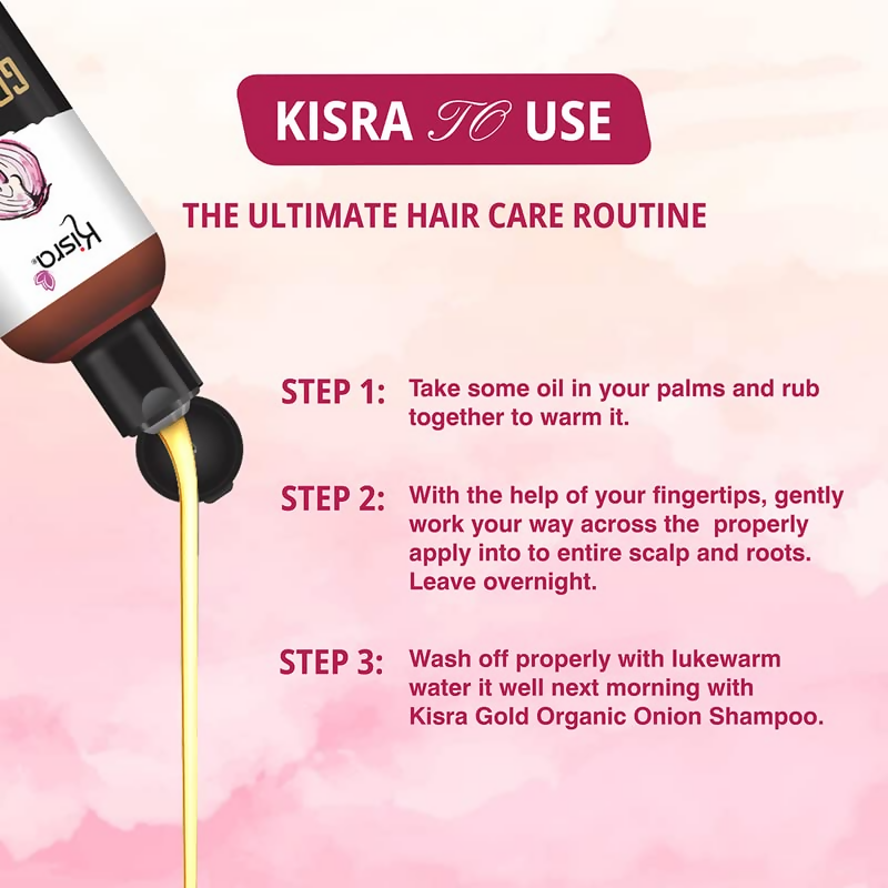 Kisra Gold Organic Onion Hair Oil | Grocsy