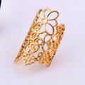 Gold-Polished Alloy Golden Mughlai Ring - The Pari | Grocsy