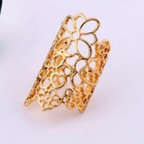 Gold-Polished Alloy Golden Mughlai Ring - The Pari | Grocsy