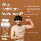 Dr. Morepen Calcium+ Advanced Tablets with Vitamin - D2, Magnesium & Zinc | Grocsy