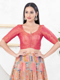 Joban Fashion Magenta Shimmer Elbow Sleeveless Front Open Blouse | Grocsy