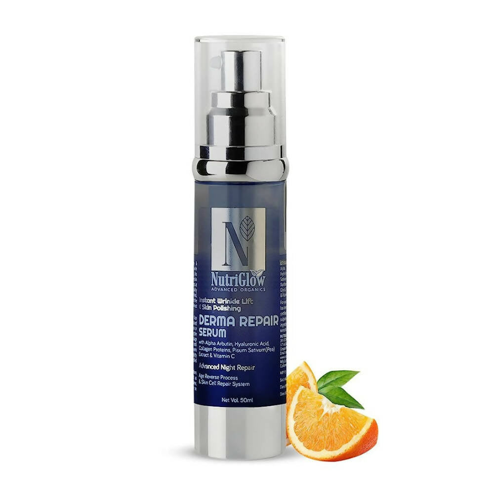 NutriGlow Advanced Organics Instant Wrinkle Lift & Skin Polishing Derma Repair Face Serum | Grocsy