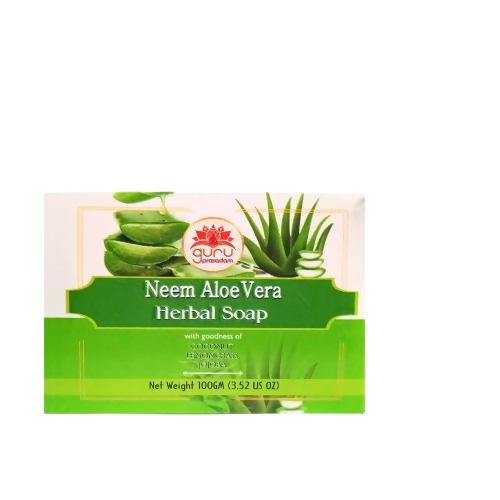 Guru Prasadam Neem Aloe Vera Herbal Soap | Grocsy