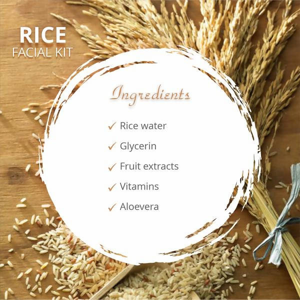 Glamveda Rice Water Brightening Facial Kit | Grocsy