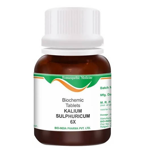 Bio India Homeopathy Kalium Sulphuricum Biochemic Tablets | Grocsy