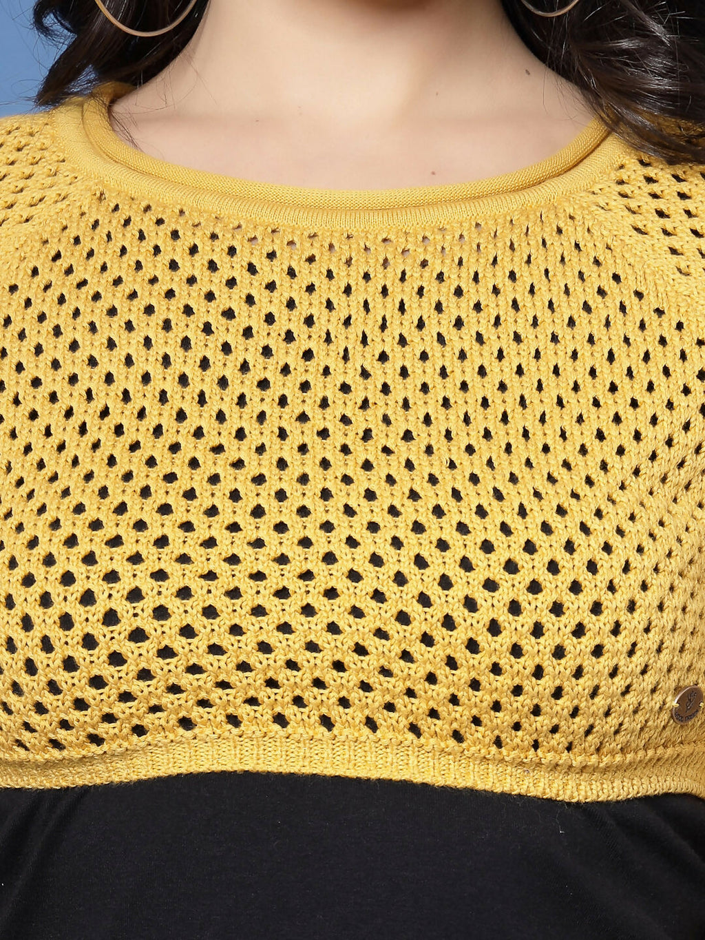 Women Winter Yellow Cotton Pullover - Wool Trees | Grocsy