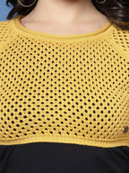 Women Winter Yellow Cotton Pullover - Wool Trees | Grocsy