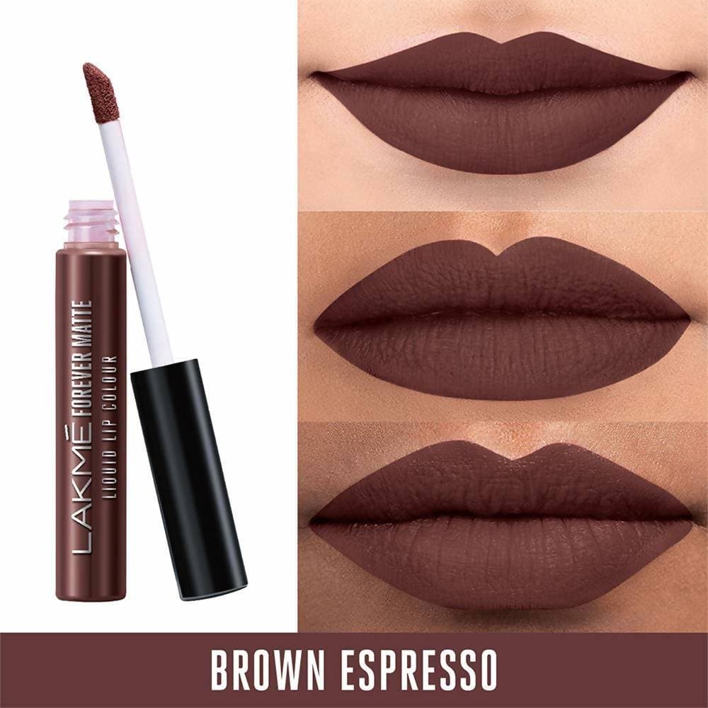 Lakme Forever Matte Liquid Lip Colour - Brown Espresso | Grocsy