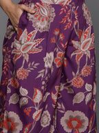 Ahalyaa Women's Traditional Wear Co-ords - Purple | Grocsy