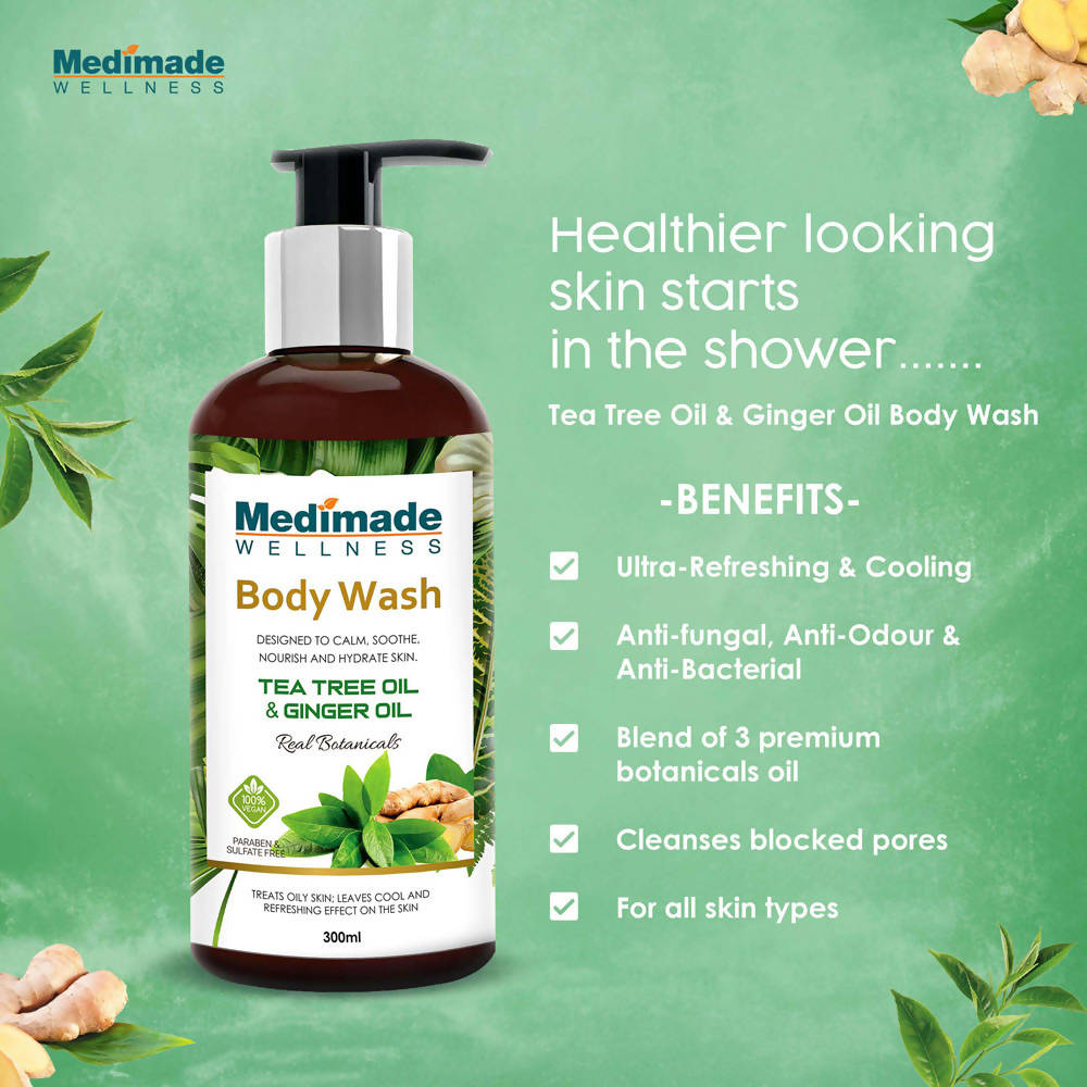 Medimade Wellness Tea Tree Oil & Ginger Oil Body Wash | Grocsy