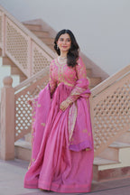 Joban Fashion Pink Crush Sequence Embroidery Work Kurta Set | Grocsy