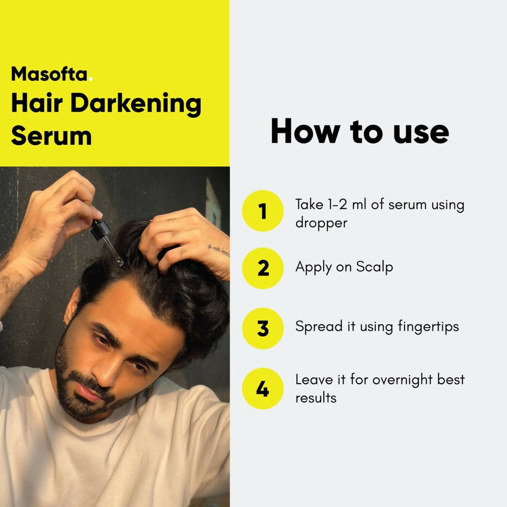 Masofta Anti Grey Hair Darkening Serum | Grocsy
