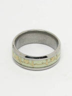 NVR Men's Rhodium-Plated Silver-Toned Stainless Steel Finger Ring | Grocsy