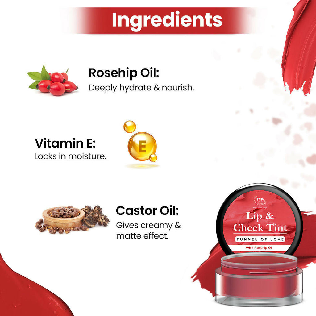 The Natural Wash Tunnel Of Love Lip & Cheek Tint With Rosehip Oil | Grocsy