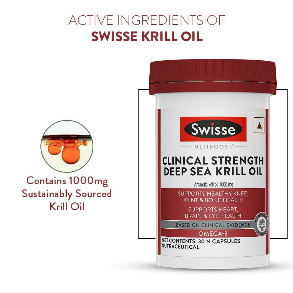 Swisse Clinical Strength Deep Sea Krill Oil Capsules | Grocsy